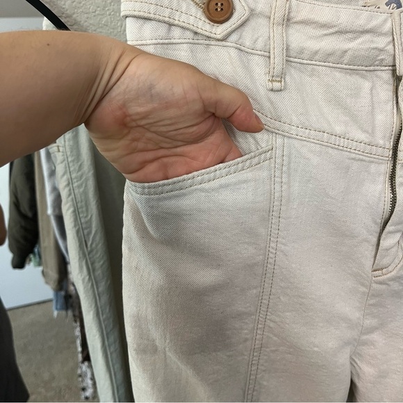 🤍 We The Free Twenty-Nine Ivory Utility Pants Sz 29 | High Rise Straight Leg - Picture 6 of 10
